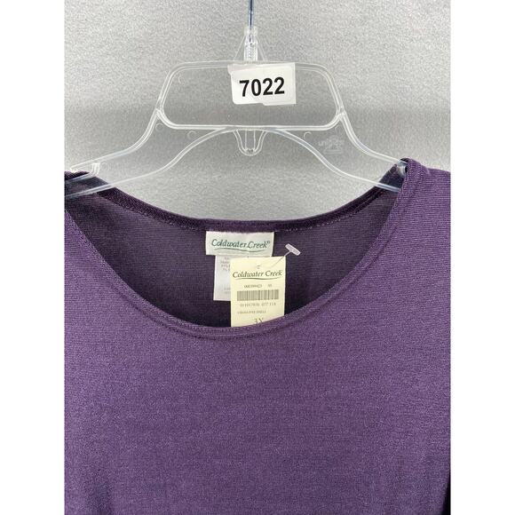 NWT COLDWATER CREEK Sweater 3X Purple Sleeveless Slinky Fabric Cami‎ Round Neck - Picture 10 of 10